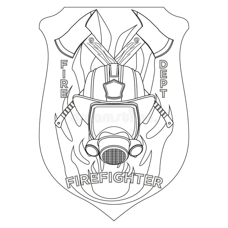 Firefighter coloring page stock illustrations â firefighter coloring page stock illustrations vectors clipart