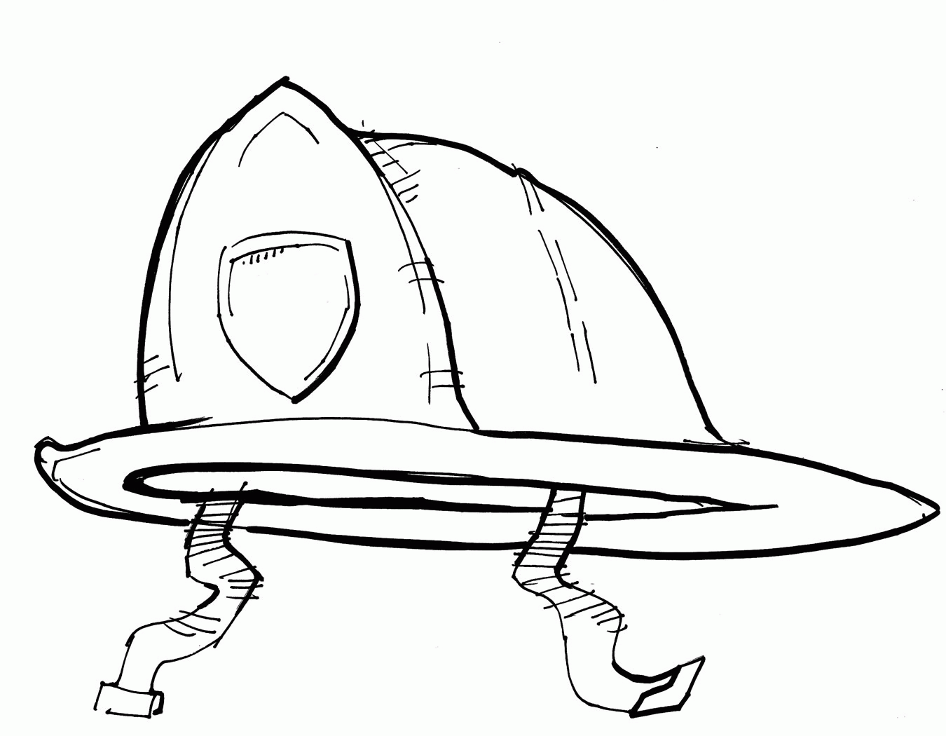 Fireman hat coloring page