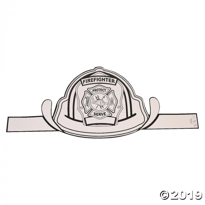 Color your own firefighter hats per dozen