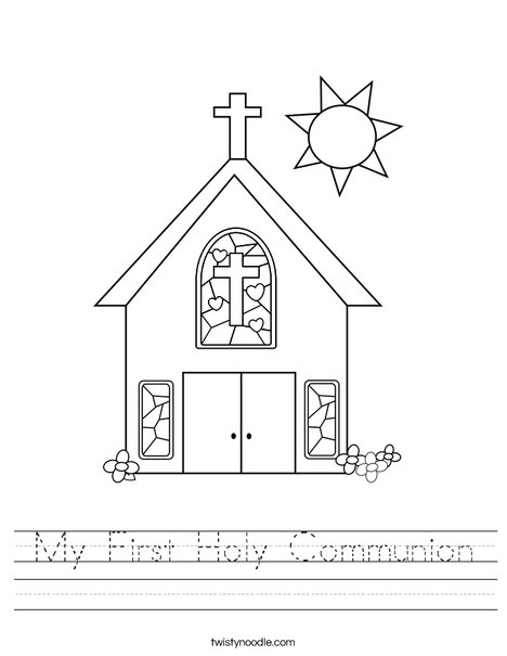 My first holy munion worksheet