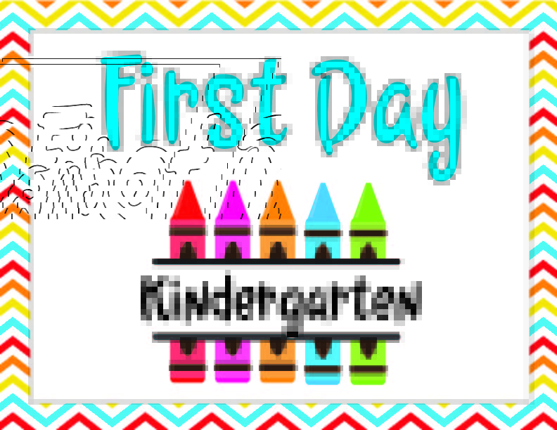Cute first day of school printable signs preschool to th