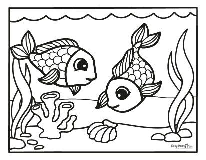 Fish coloring pages