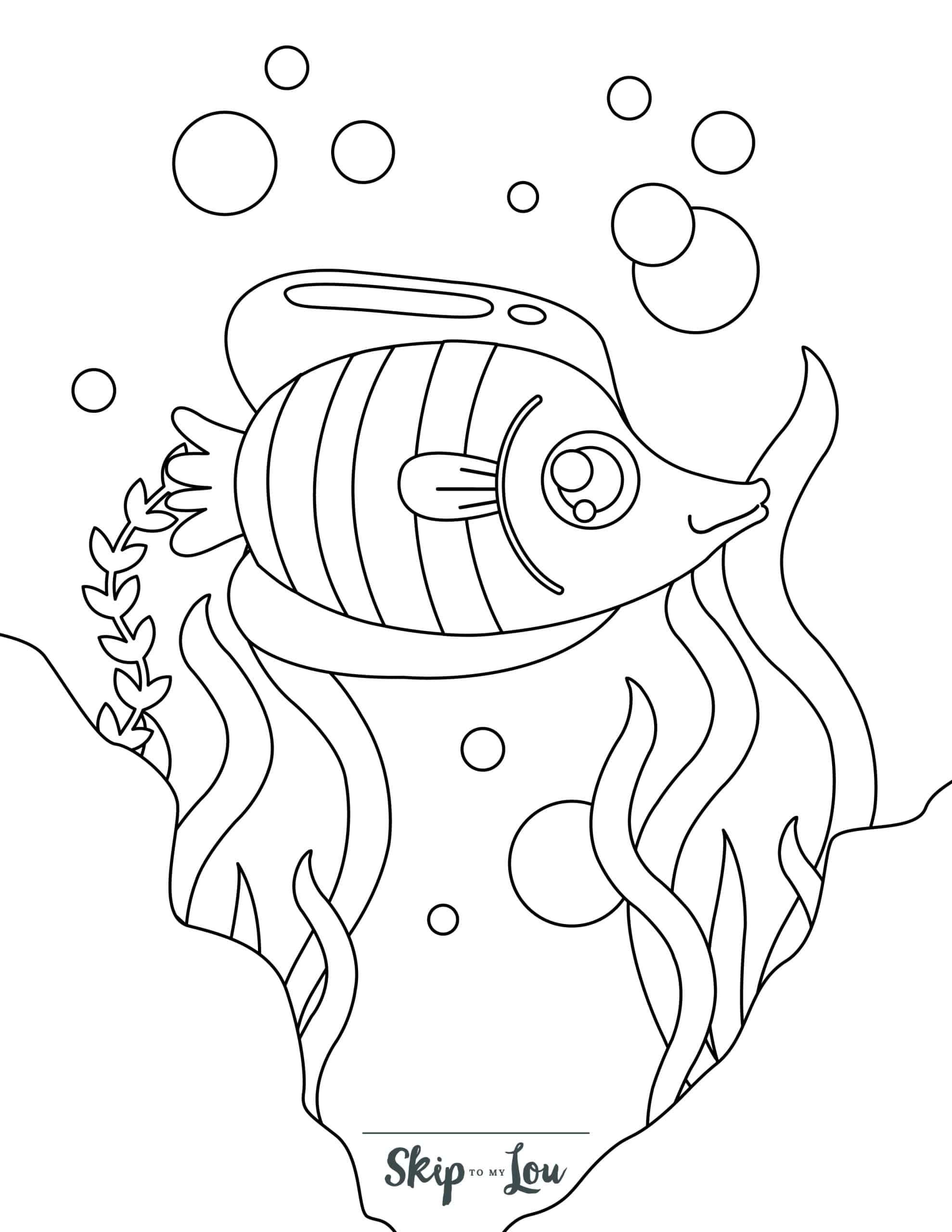 Free printable fish coloring pages skip to my lou