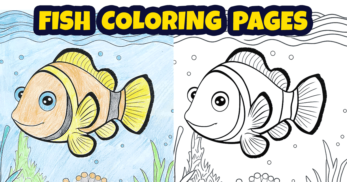 Cute fish coloring pages free pdf printables