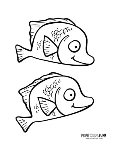 Free fish coloring pages color clipart swim through a sea of creativity activities at