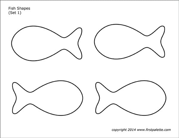 Fish shapes free printable templates coloring pages firstpalette fish outline fish template fish coloring page