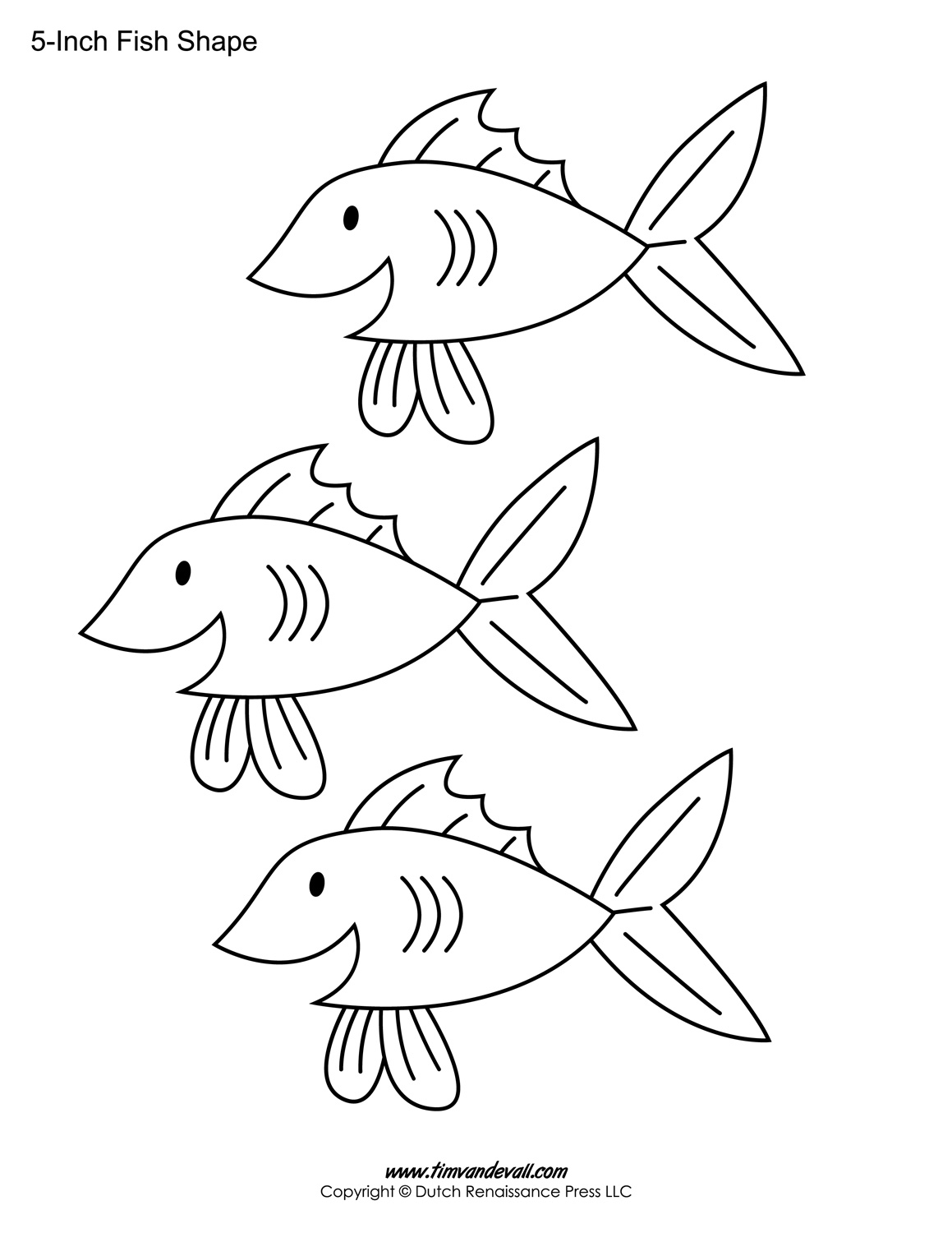 Printable fish templates for kids fish shapes â tims printables