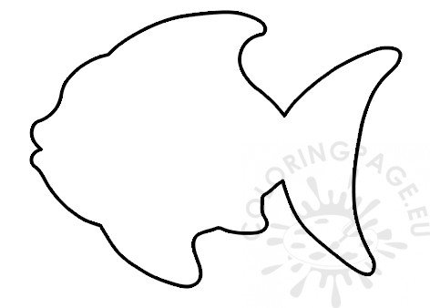 Printable fish pattern template coloring page