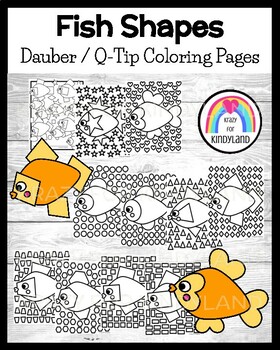 Fish shapes coloring pages