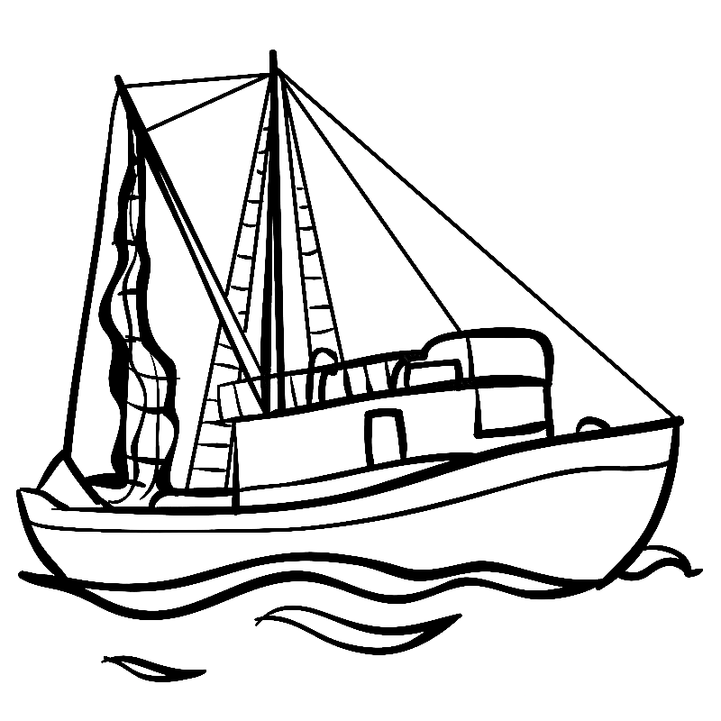 Boat coloring pages printable for free download