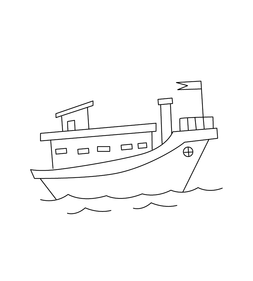 Fishing boat colouring image free colouring book for children â monkey pen store
