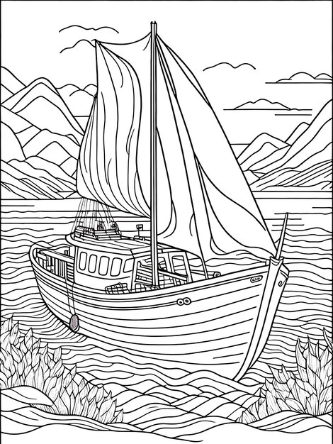 Page yacht coloring page printable images
