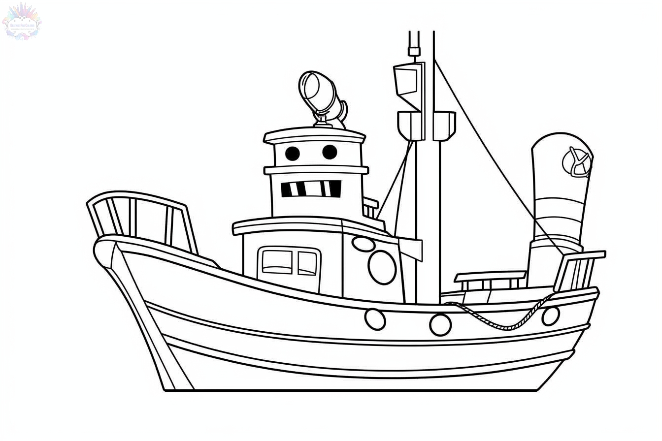 Boat coloring pages