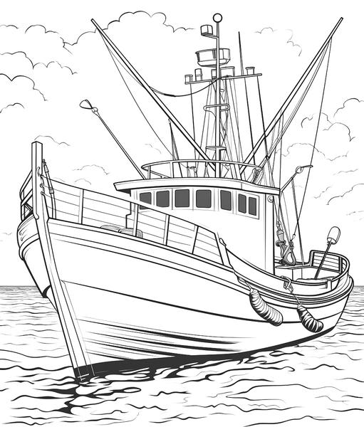 Free printable watercraft boats coloring pages list