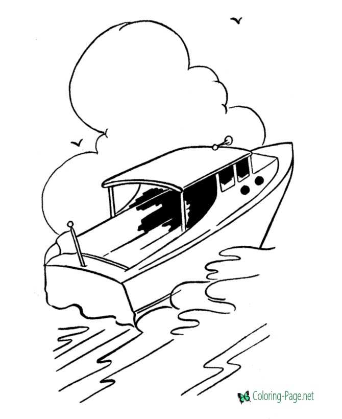 Boat coloring pages