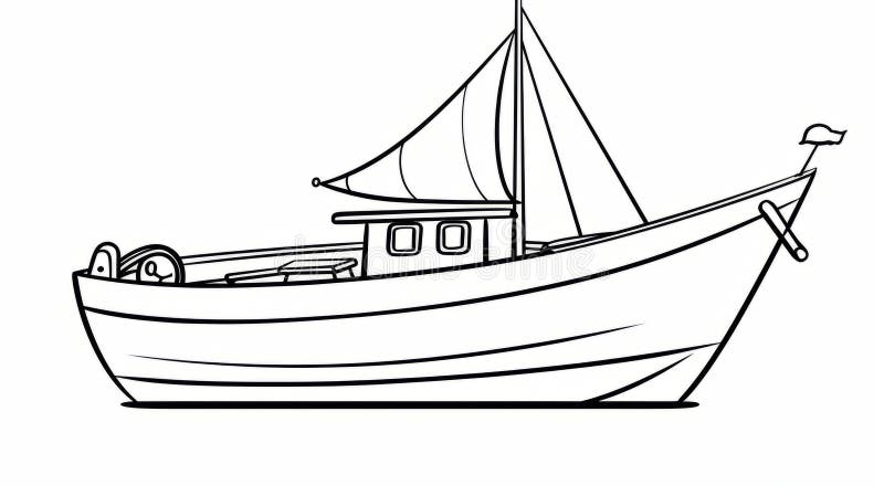 Sail boat coloring page stock illustrations â sail boat coloring page stock illustrations vectors clipart