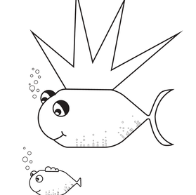 Printable fish coloring page