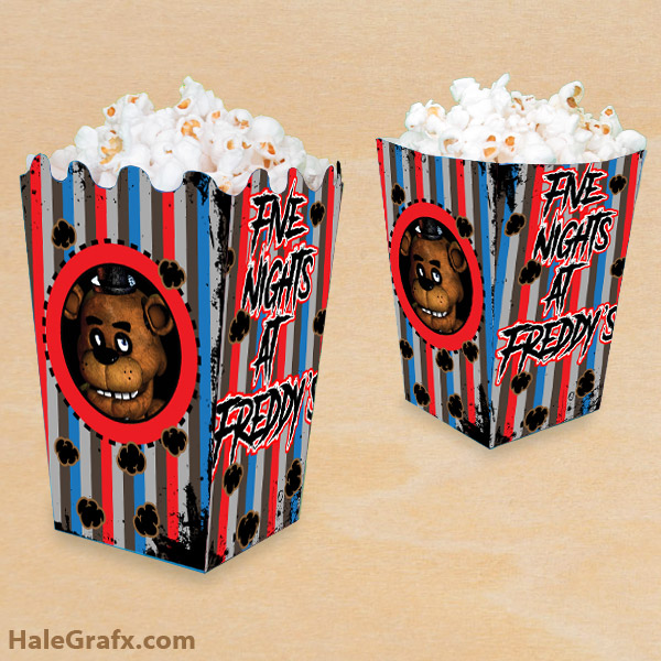 Free printable five nights at freddys popcorn box