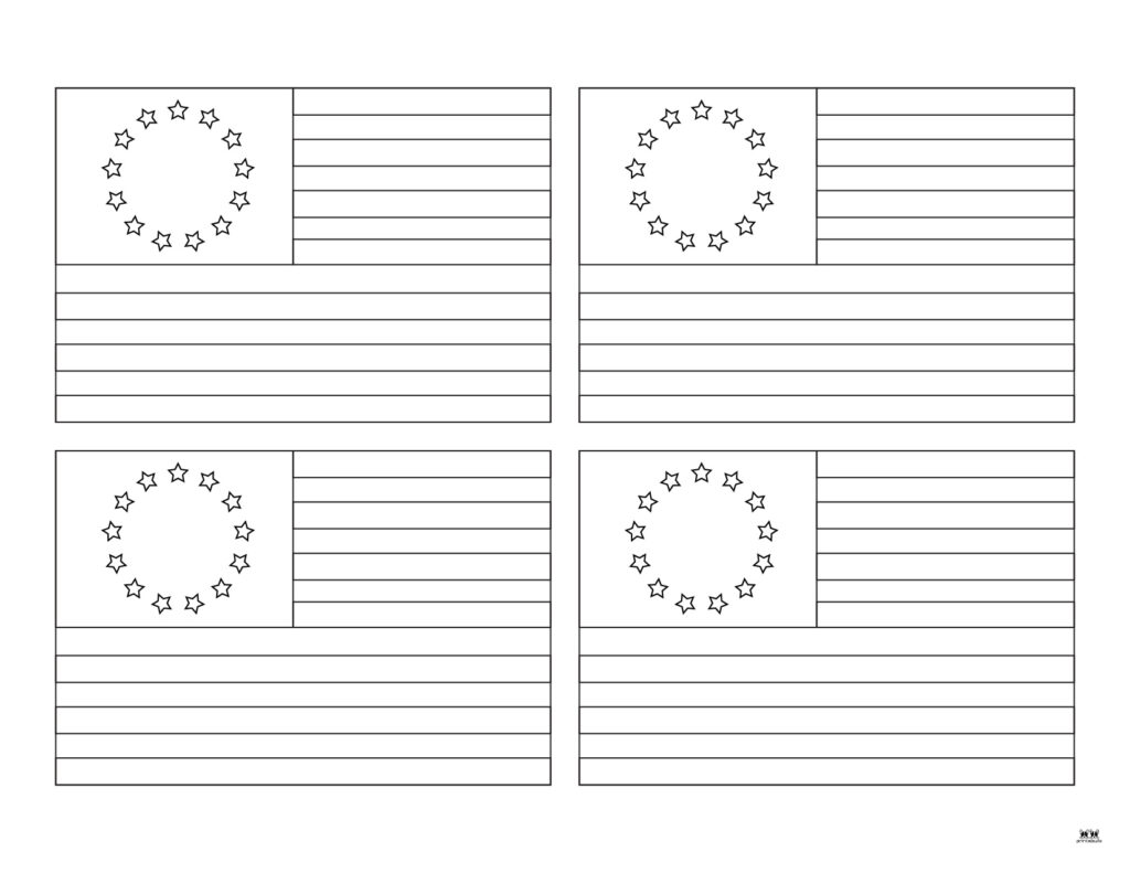 American flag coloring pages templates