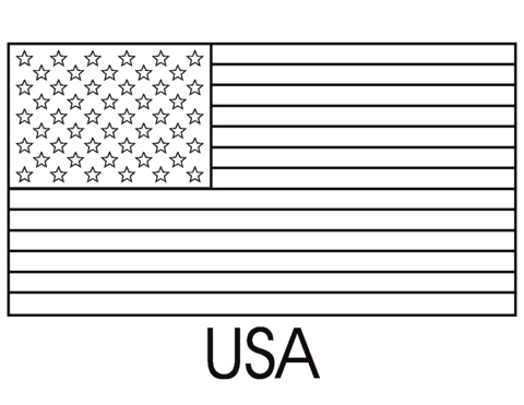 Flag of the united states of america coloring page free printable coloring pages