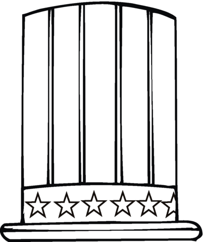 Us flag in a hat coloring page free printable coloring pages