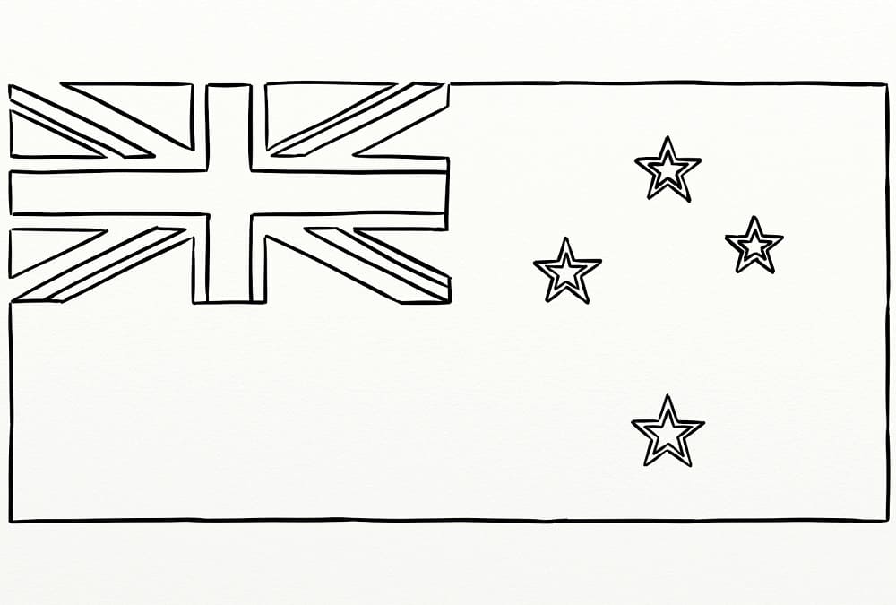 Free printable new zealand flag coloring page