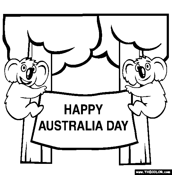 Australia day online coloring pages