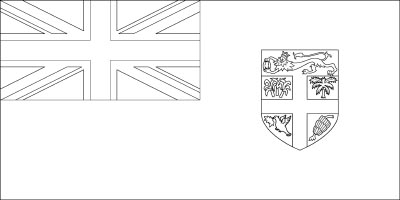 Coloring page for the flag of fiji