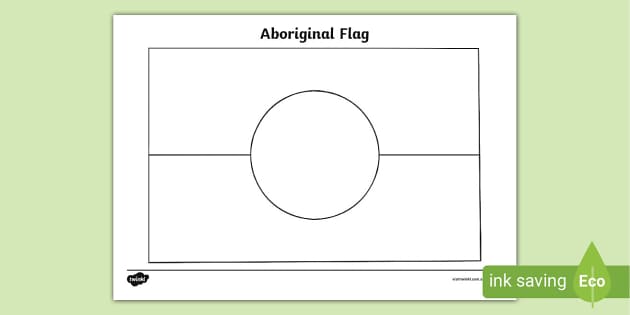 Torres strait islander flag template to colour
