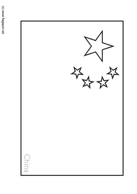 Coloring page flag china