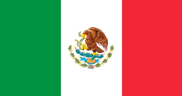 Free vector illustration flag of mexico