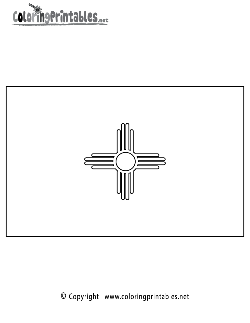 Free printable new mexico flag coloring page