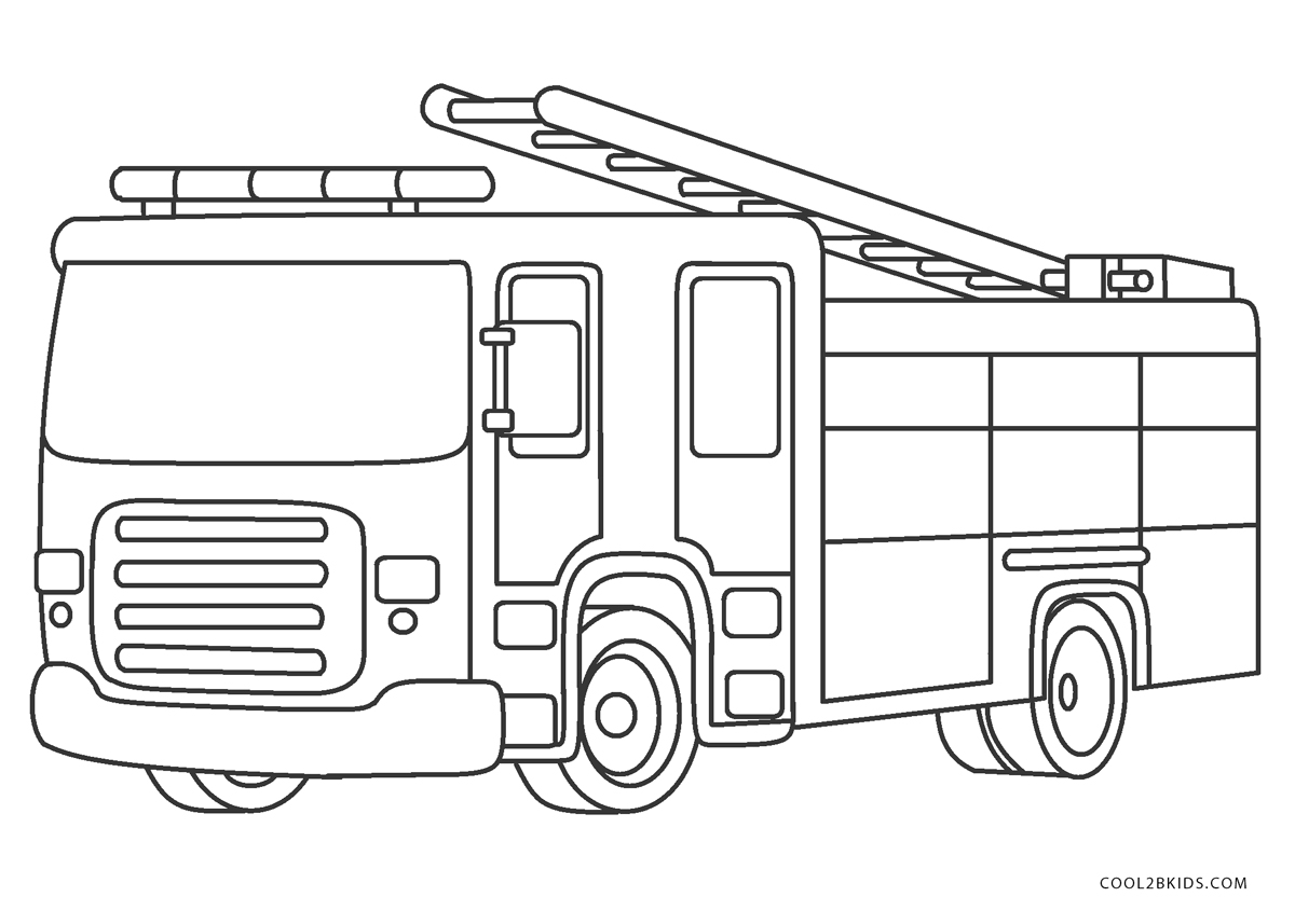 Colour in your own fire engine