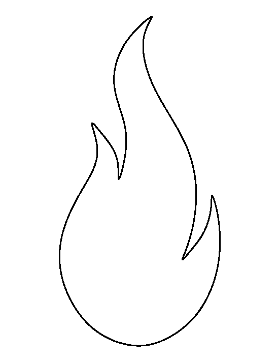 Printable flame template