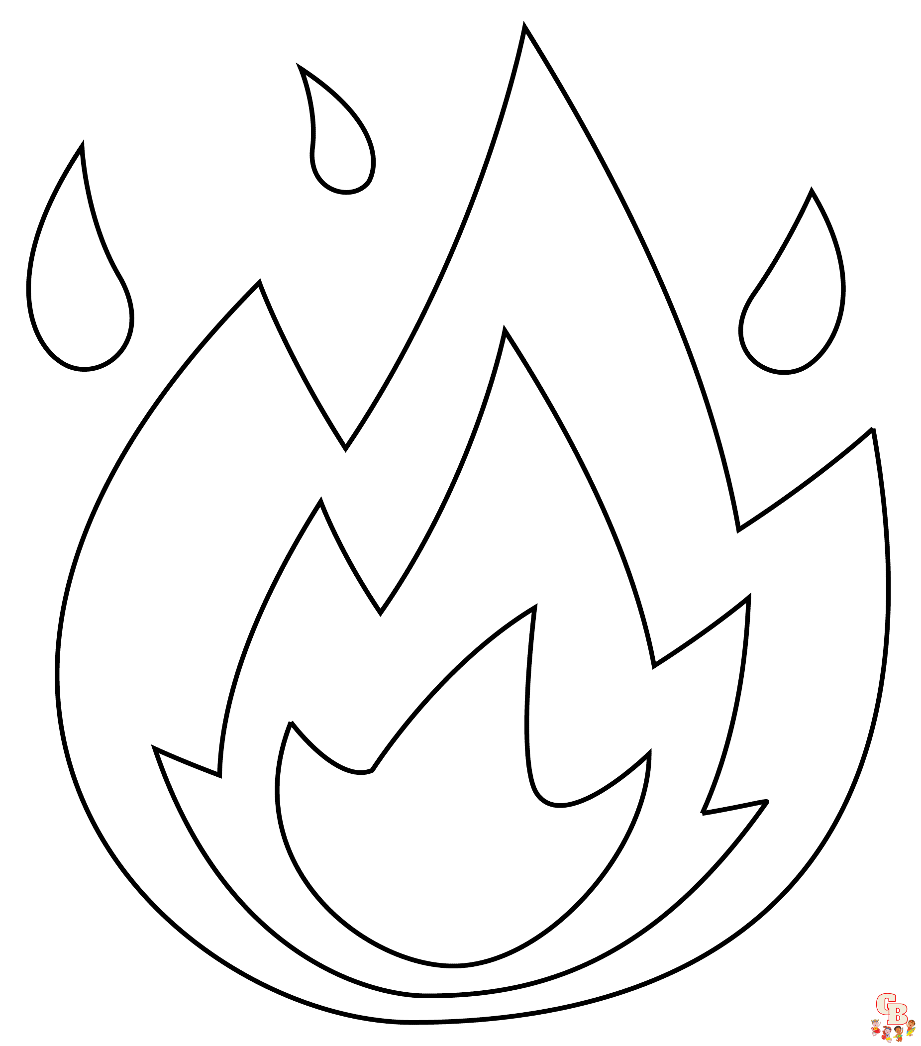 Printable flame coloring pages free for kids and adults