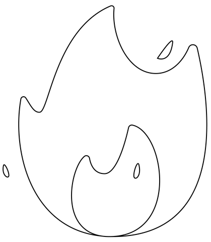 Fire emoji coloring page free printable coloring pages