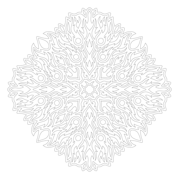 Premium vector art for coloring book with fire single pattern
