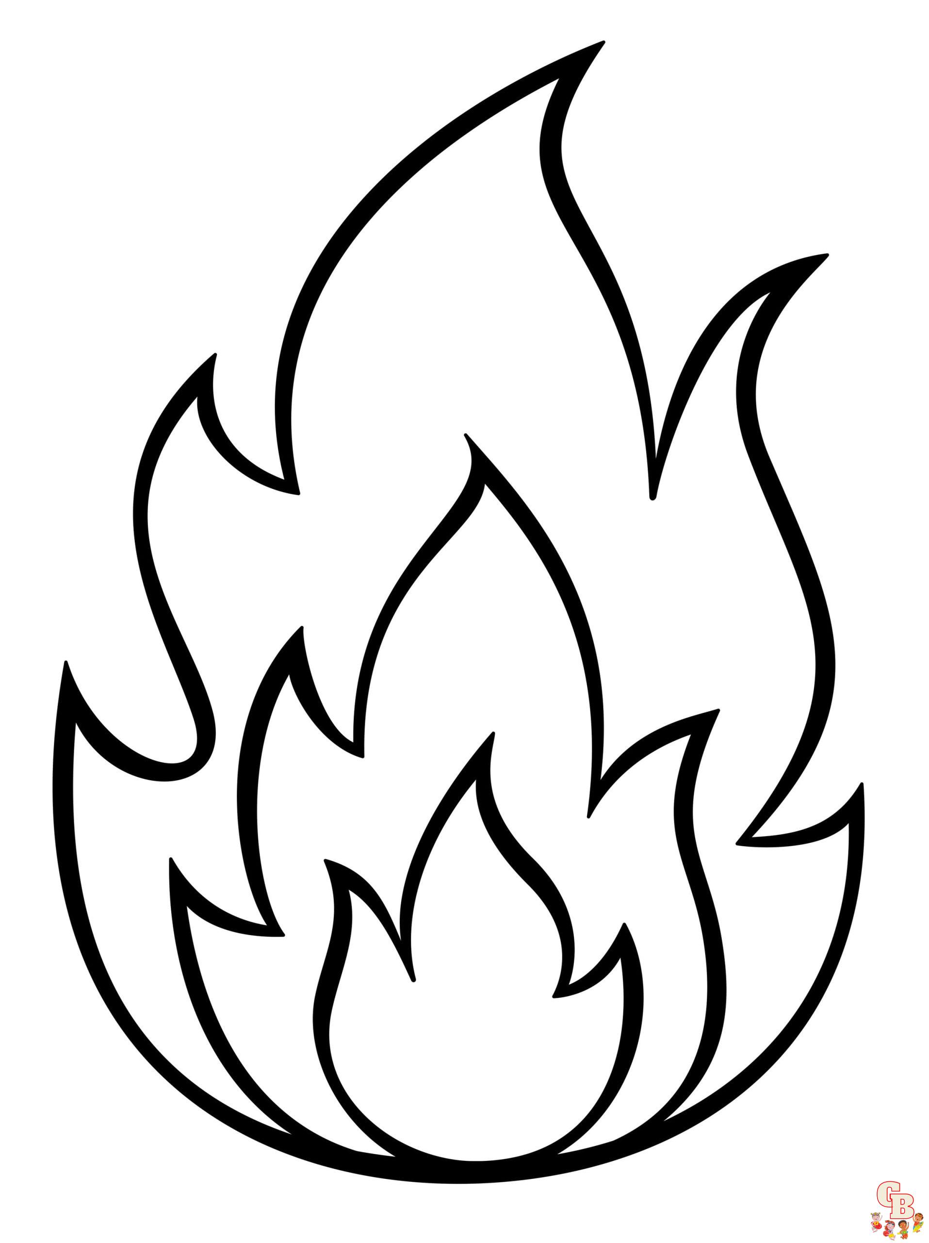 Printable flame coloring pages free for kids and adults