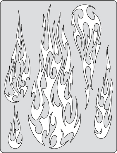 Fire balz artool stencil â midwest airbrush supply co