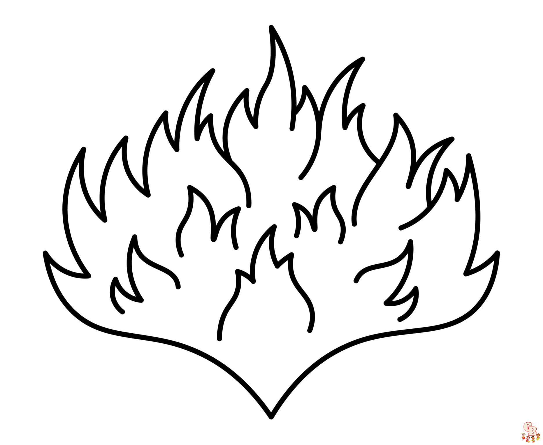Printable flame coloring pages free for kids and adults