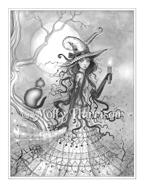 October flame grayscale coloring page molly harrison printable instant download halloween coloring pages