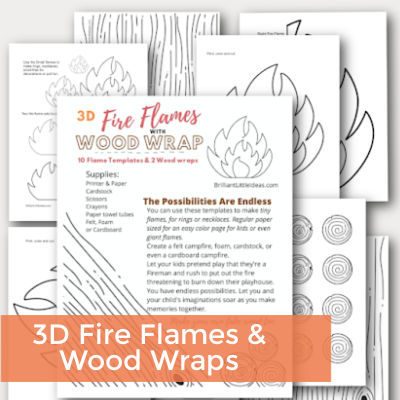 D fire flame templates wood wraps ends brilliant little ideas
