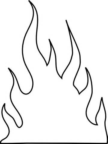 Printable fire flames