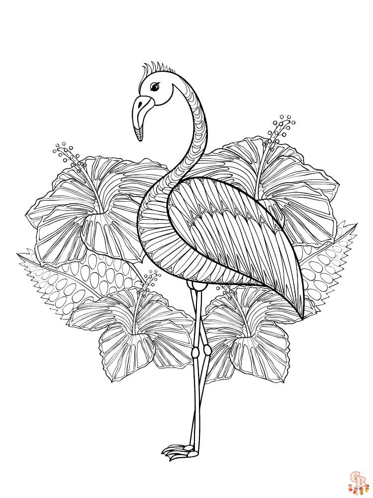 Flamingo coloring pages