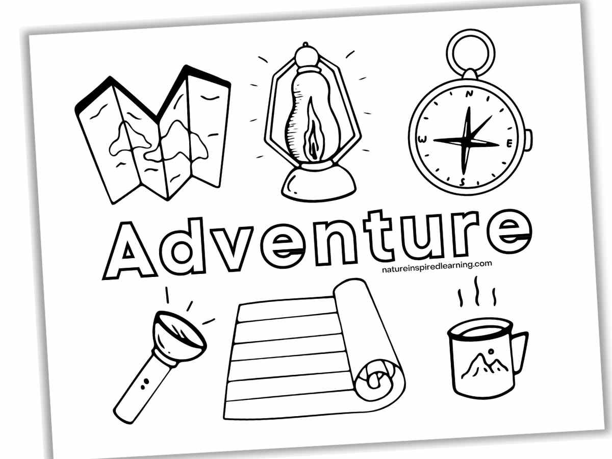 Camping coloring pages new