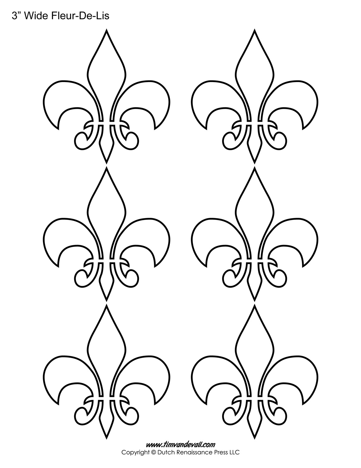 Fleur de lis template â tims printables