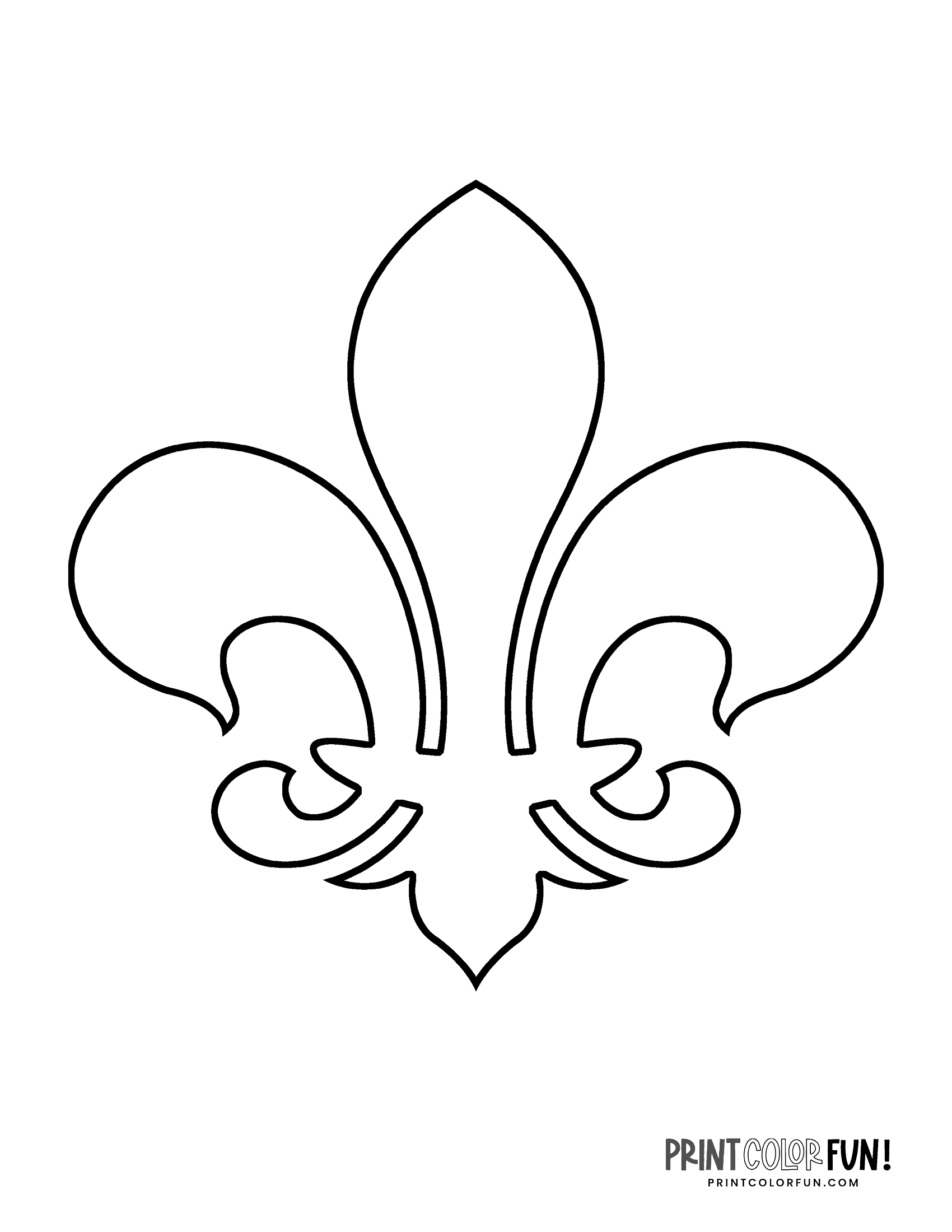 Free printable fleur de lis template