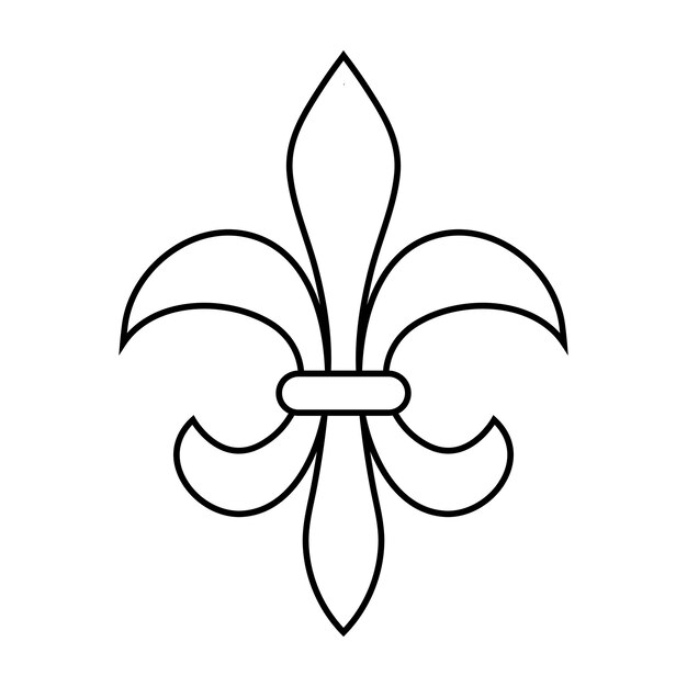 Premium vector fleur de lis icon vector illustration logo design