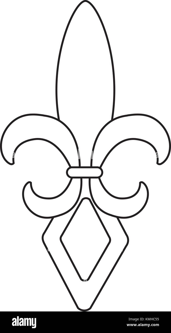 Fleur de lis mardi gras festival carnival symbol stock vector image art