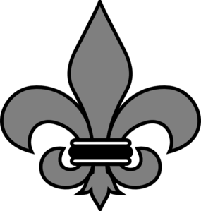 Grey fleur de lis clip art at